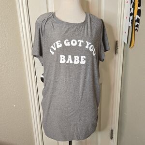 Time and Tru Gray Maternity Tee XL